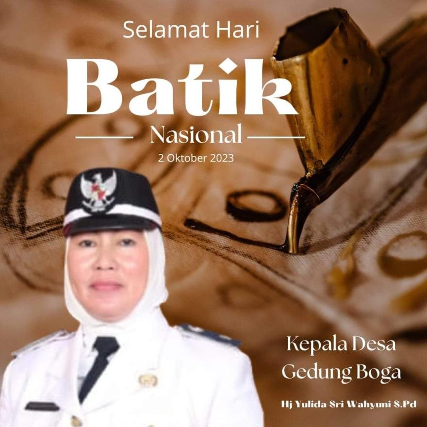 Desa Gedung Boga Mengucapkan Selamat Hari Batik Nasional